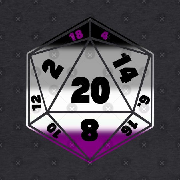 D20 Pride Flag Dice by TheQueerPotato